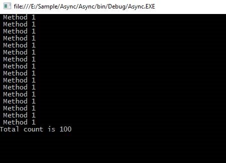 Async programming sample