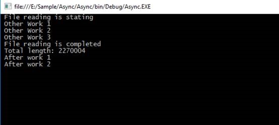 C# Async example